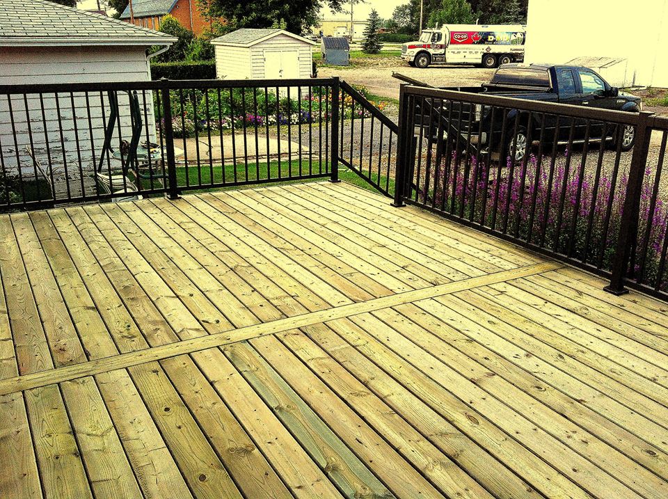 Pressure treated deck