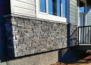 Halcyon Homes - Exterior Stacked Stone & Parging