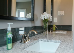 Double undermount sink in master ensuite