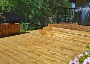 Custom Brown Pressure Treated Deck