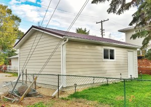 Detached Garage - hardiboard & metal roof system